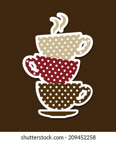 coffee design over brown  background vector illustration