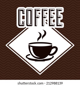 coffee design over  brown background vector illustration