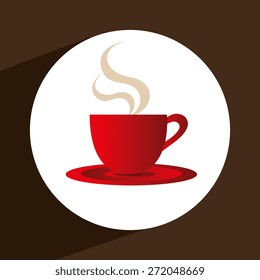 Coffee design over brown background, vector illustration.