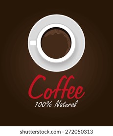Coffee design over brown background, vector illustration.