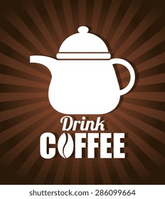 Coffee design over brown background, vector illustration.