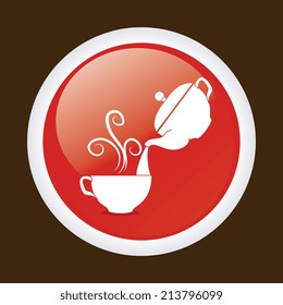 Coffee design over brown background,vector illustration