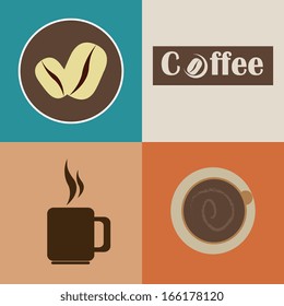 coffee design over colors  background vector illustration 