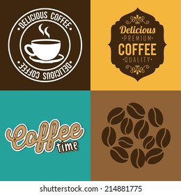 coffee design over colors  background vector illustration