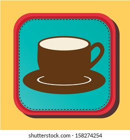 coffee design over cream background vector illustration 