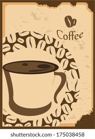 coffee design over cream  background vector illustration 