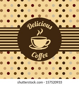 coffee design over dotted background vector illustration