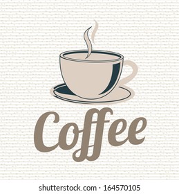 coffee design over dotted  background vector illustration 
