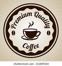 coffee design over dotted  background vector illustration