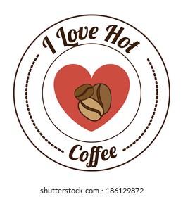 Coffee design over glass background, vector illustration