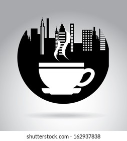 coffee design over gray  background vector illustration