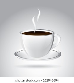 coffee design over gray  background vector illustration