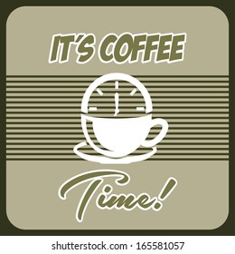 coffee design over gray  background vector illustration 