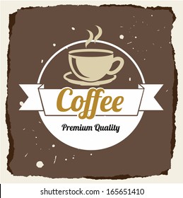 coffee design over gray  background vector illustration 