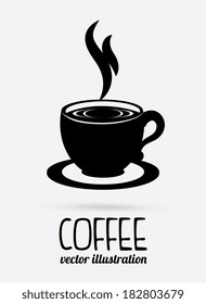 Coffee design over gray background, vector illustration