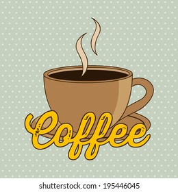 Coffee design over gray background, vector illustration