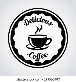 Coffee design over gray background, vector illustration