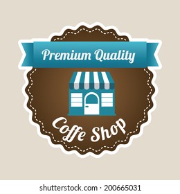 coffee design over gray background vector illustration