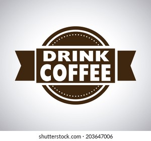 Coffee design over gray background, vector illustration