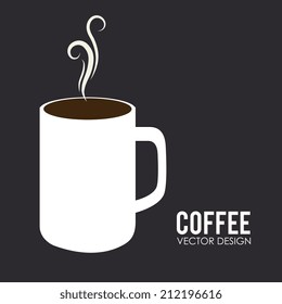 Coffee design over gray background, vector illustration