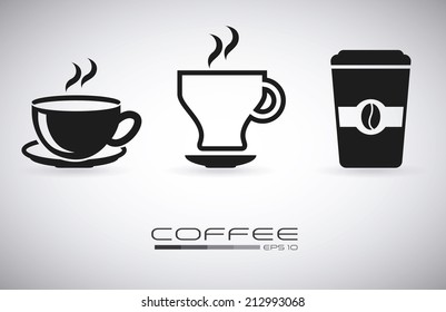 coffee design over  gray background vector illustration