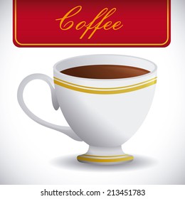 coffee design over gray background vector illustration