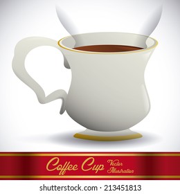 coffee design over gray background vector illustration