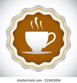 coffee design over gray  background vector illustration