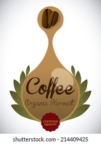 coffee design over gray background vector illustration
