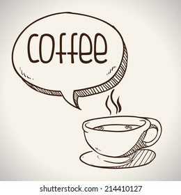 coffee design over gray background vector illustration