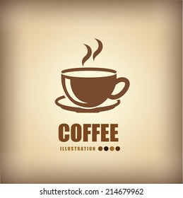 coffee design over gray background vector illustration
