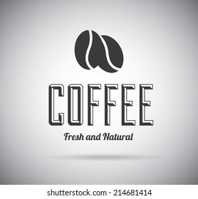 coffee design over  gray background vector illustration