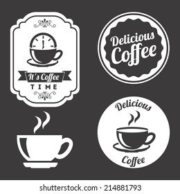 coffee design over gray  background vector illustration 