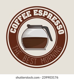 Coffee design over gray background, vector illustration.