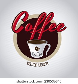 Coffee design over gray background,vector illustration