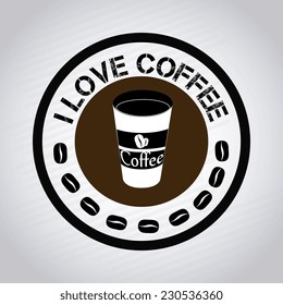 Coffee design over gray background,vector illustration