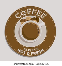 Coffee design over gray background,vector illustration.