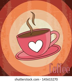 coffee design over grunge background vector illustration
