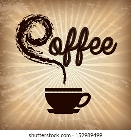 coffee  design over grunge background vector illustration 