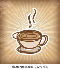coffee design over grunge  background vector illustration
