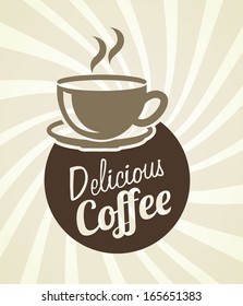 coffee design over grunge  background vector illustration 
