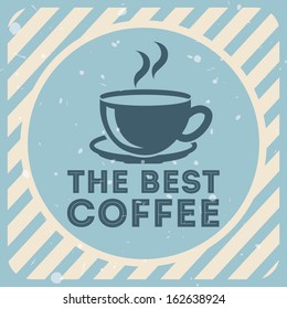 coffee design over  lineal background vector illustration