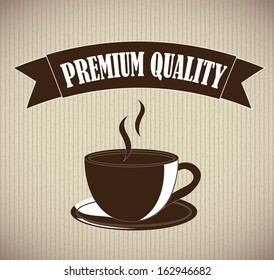 coffee design over lineal  background vector illustration