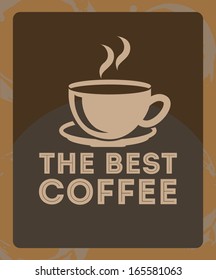 coffee design over pattern background vector illustration 