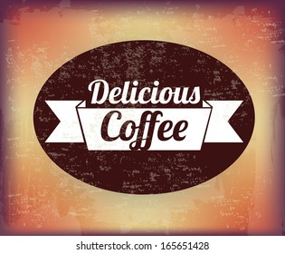 coffee design over pattern background vector illustration 