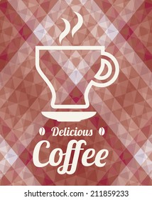 coffee design over pattern  background vector illustration
