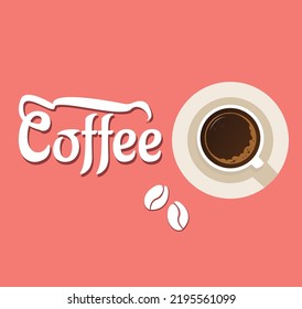 coffee design over pattern background vector illustration