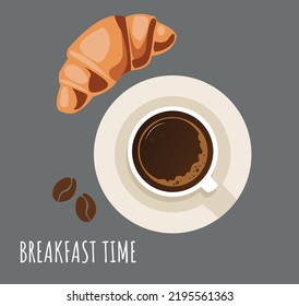 coffee design over pattern background vector illustration
breakfast time