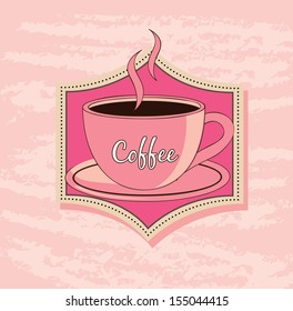 coffee design over pink background vector illustration 