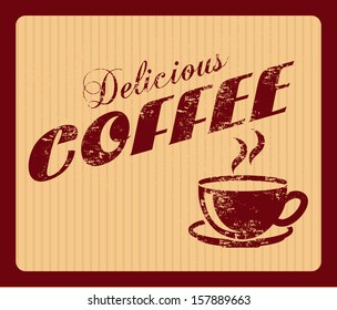 coffee design over pink  background vector illustration